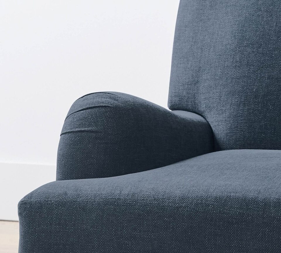 Carlisle Upholstered Sofa with Chaise Sectional Pottery Barn Australia